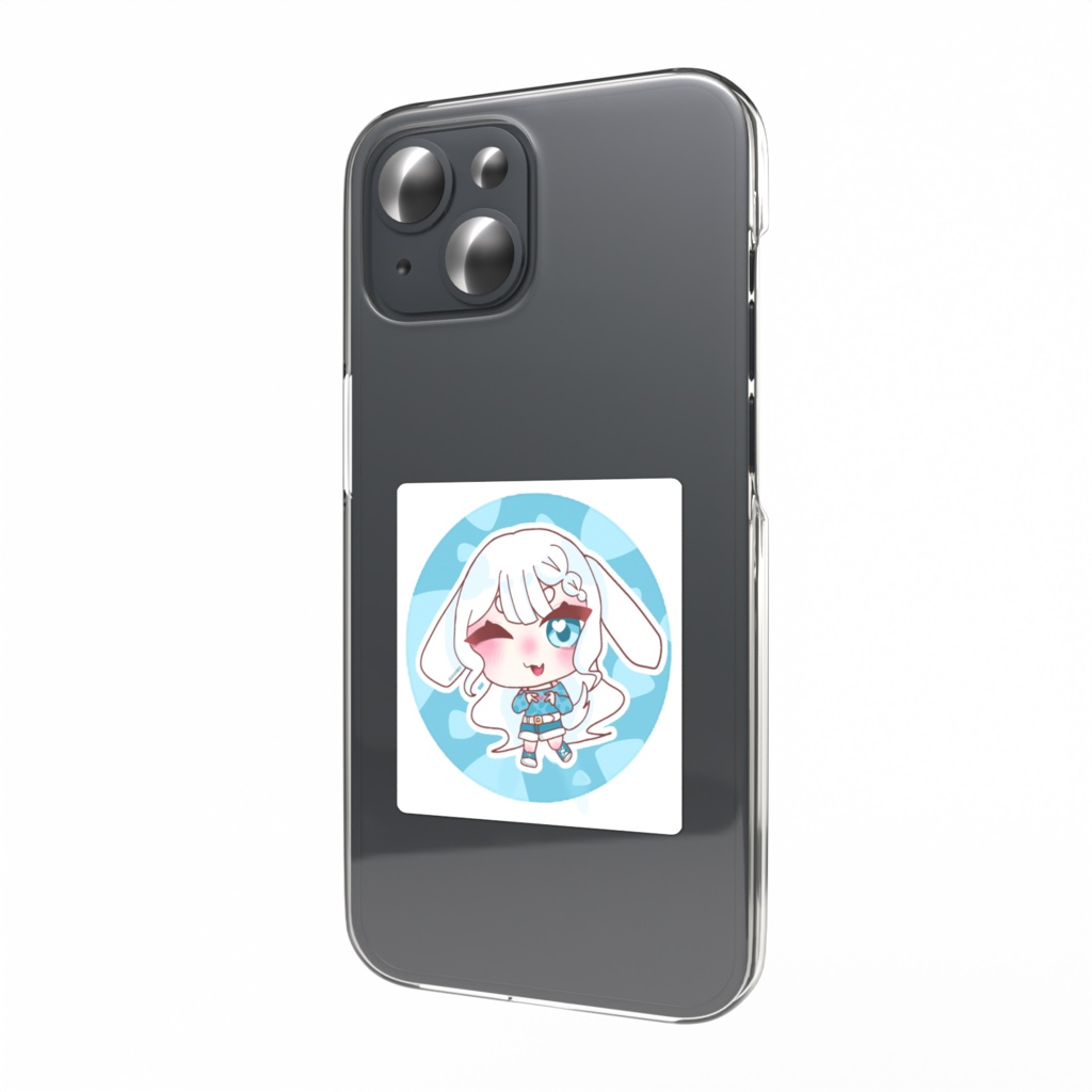 かわいいいぬみみスマホステッカー