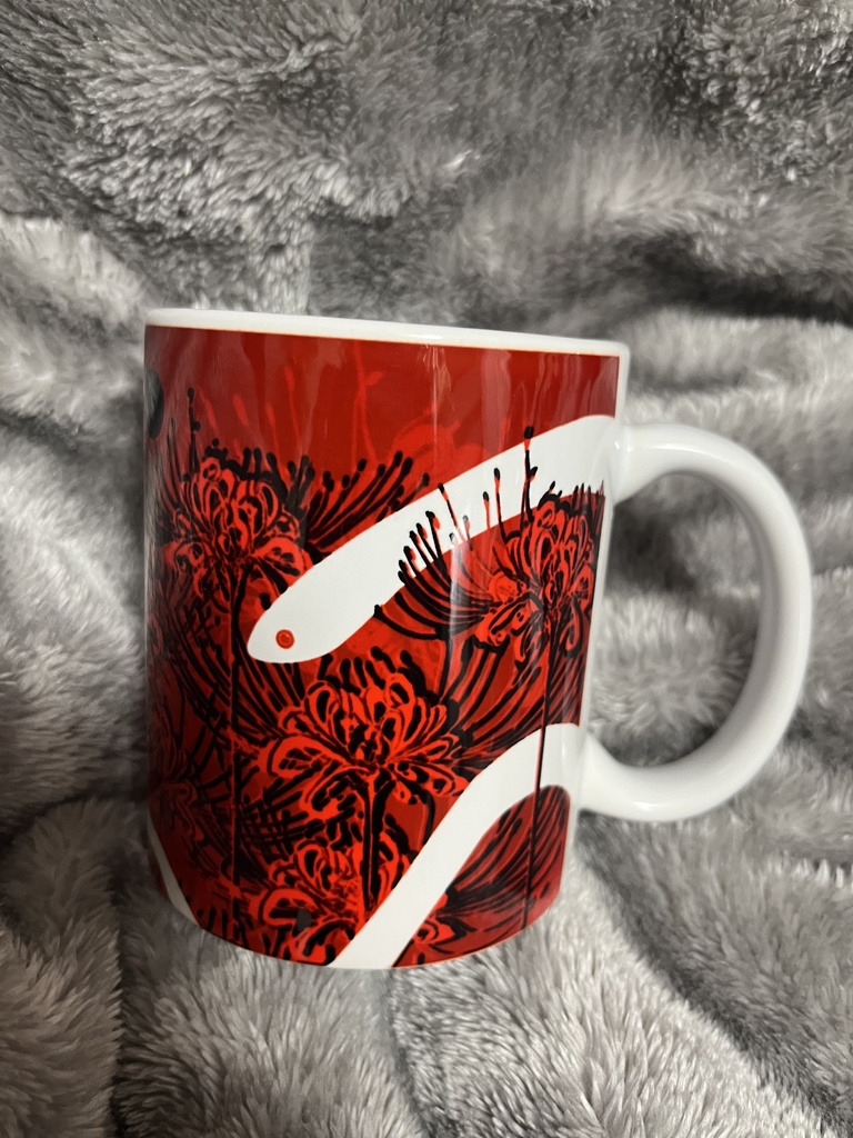 アウトレット2◆彼岸花白蛇マグカップ【あかいくろのよるをこえ】