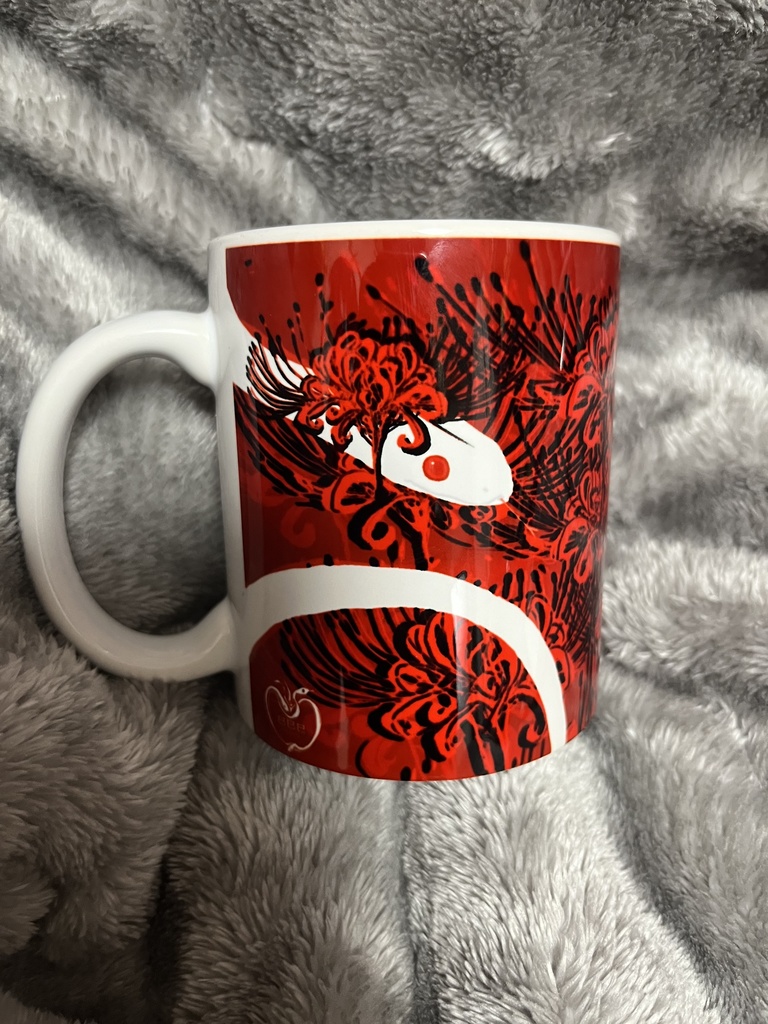 アウトレット2◆彼岸花白蛇マグカップ【あかいくろのよるをこえ】