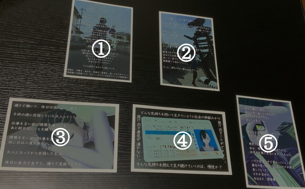 「理装像」展示作品ポストカード