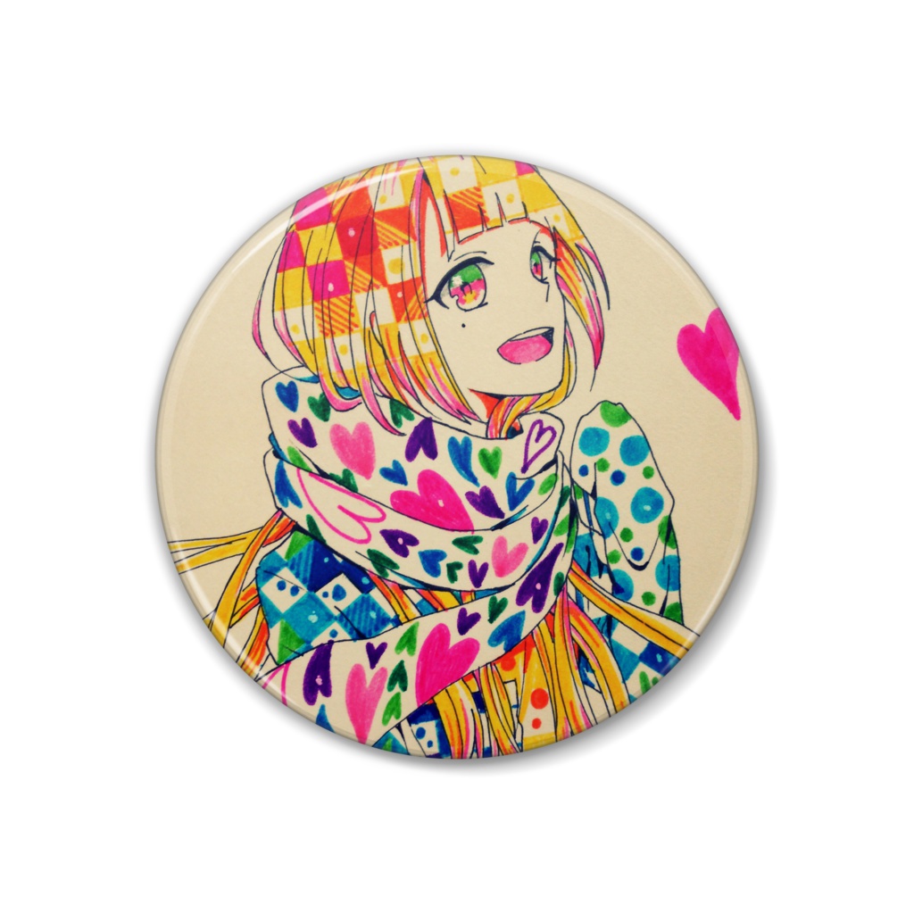 上野空缶バッジ