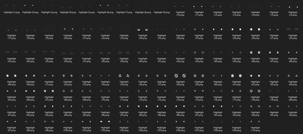 【無料】ハイライトコレクション【VRoid】Eye Highlight/Pupil Collection 瞳【Free】
