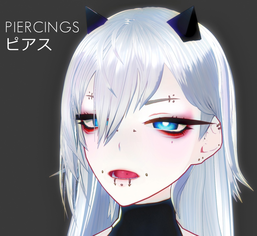 【無料】ピアス【VRoid】Piercings【Free】