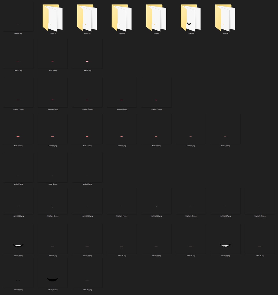 【VRoid】口のテクスチャコレクション Mouth Texture Collection