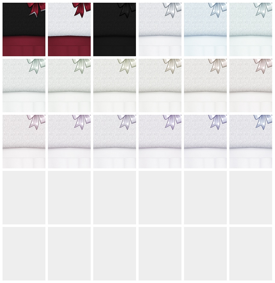 【VRoid】クリスマスドレス タイプ1【18 COLORS】