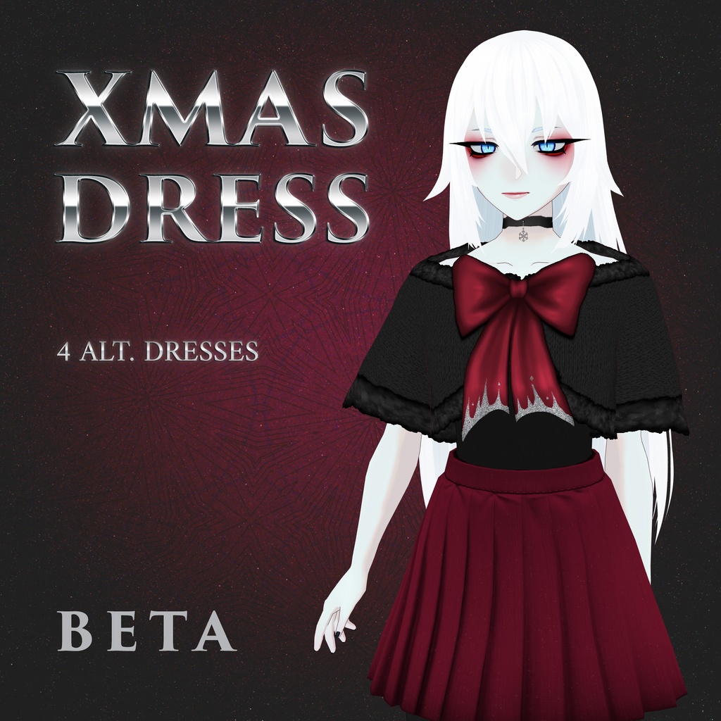 【VRoid】クリスマスドレス【16 COLORS】