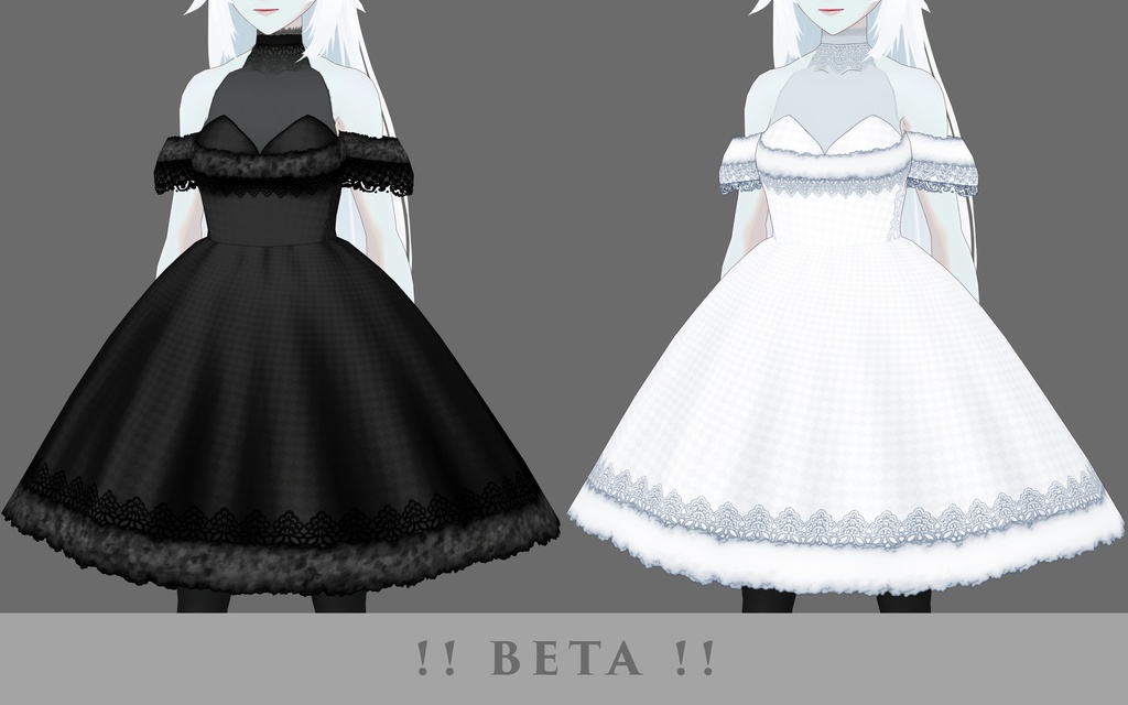 【VRoid】クリスマスドレス タイプ3【43 COLORS】