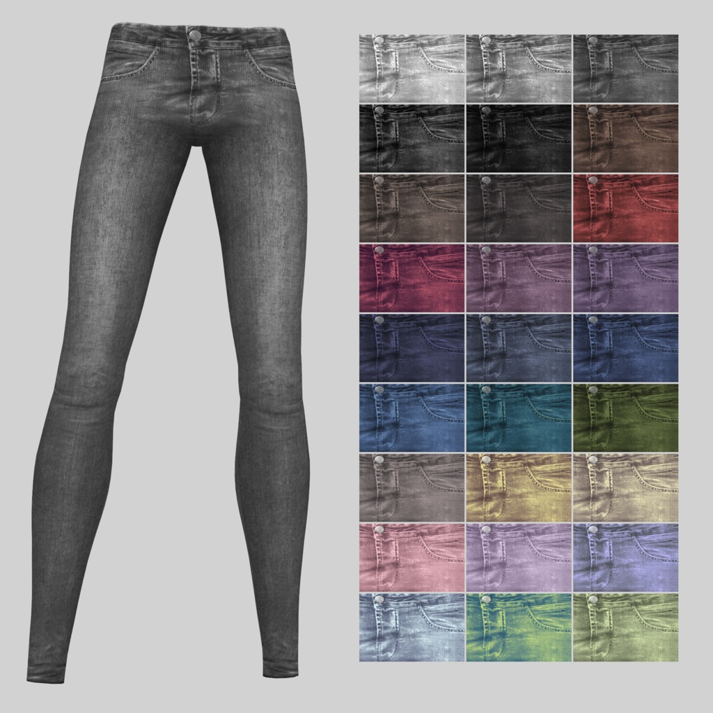 【VRoid】スキニージーンズ SKINNY JEANS【27 colors】