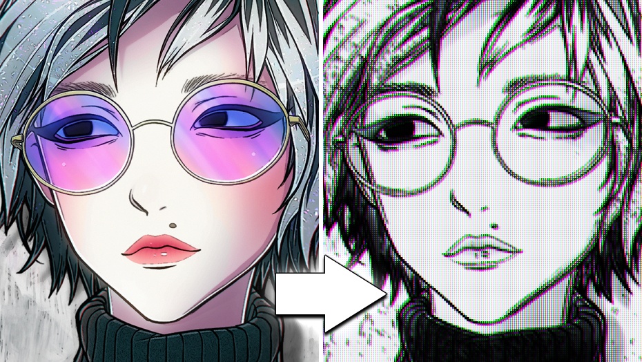 CRT / LED エフェクト - 白黒版