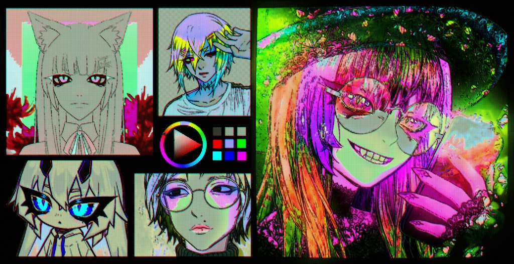 CRT / LED エフェクト - ホラー版