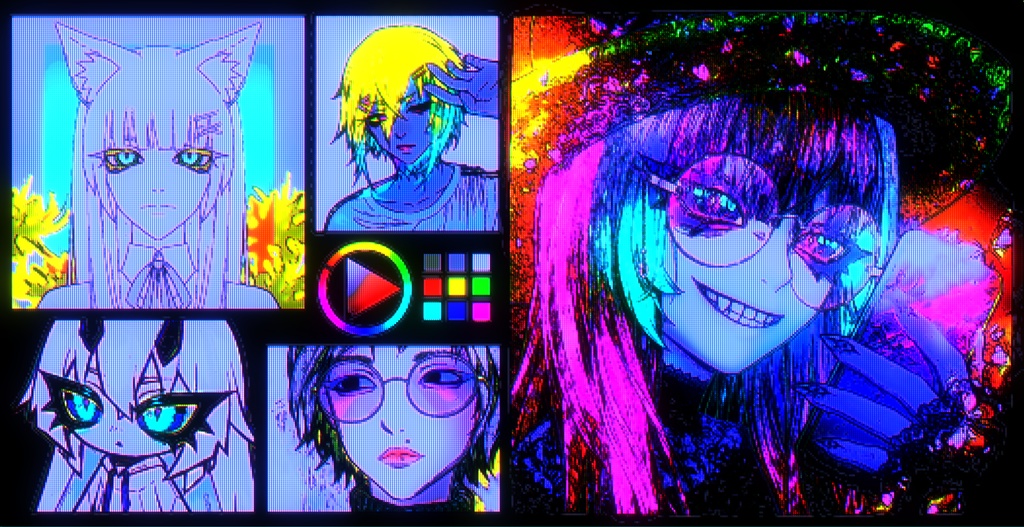 CRT / LED エフェクト - ホラー版