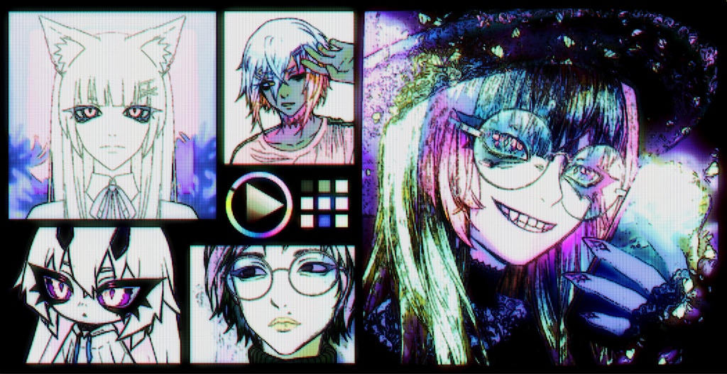 CRT / LED エフェクト - ホラー版