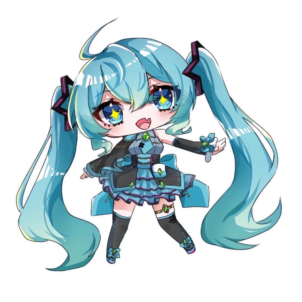 魔法少女ネギ連合 初音ミク アクリルキーホルダー