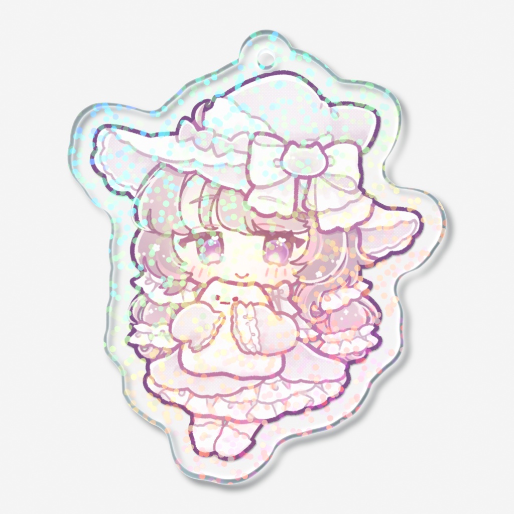 大紬にゃんほわいとはろうぃんキラキラキーホルダー