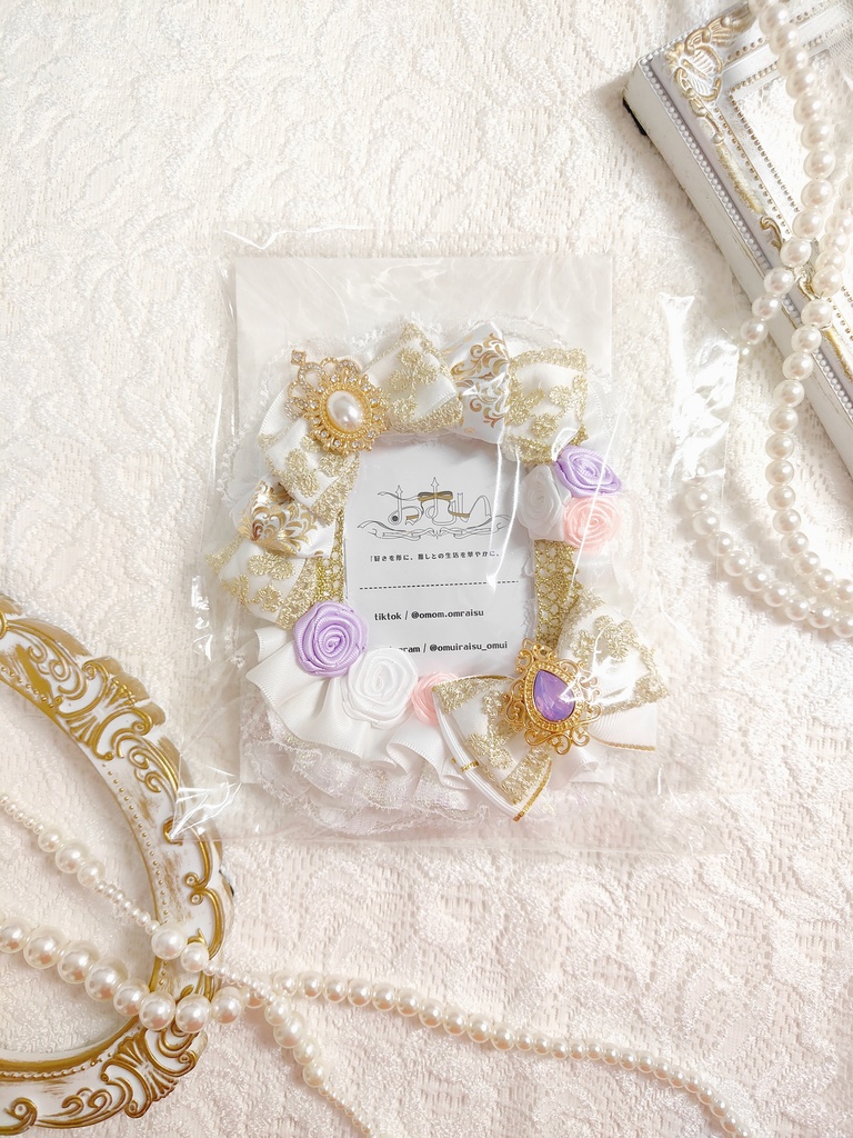 ジューンブライドイメージ缶バッチロゼット&硬質ケースデコ