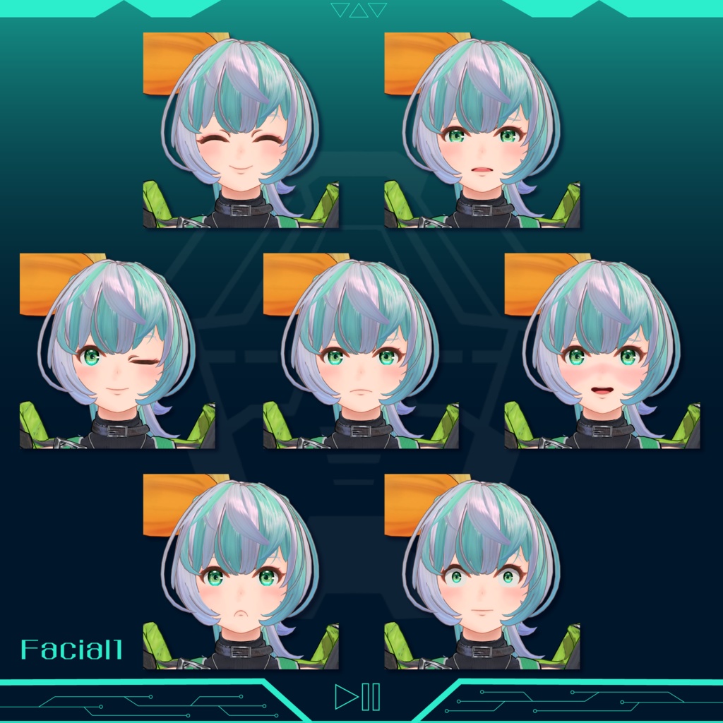 【サイバーパンクガールEri】オリジナル3Dアバター