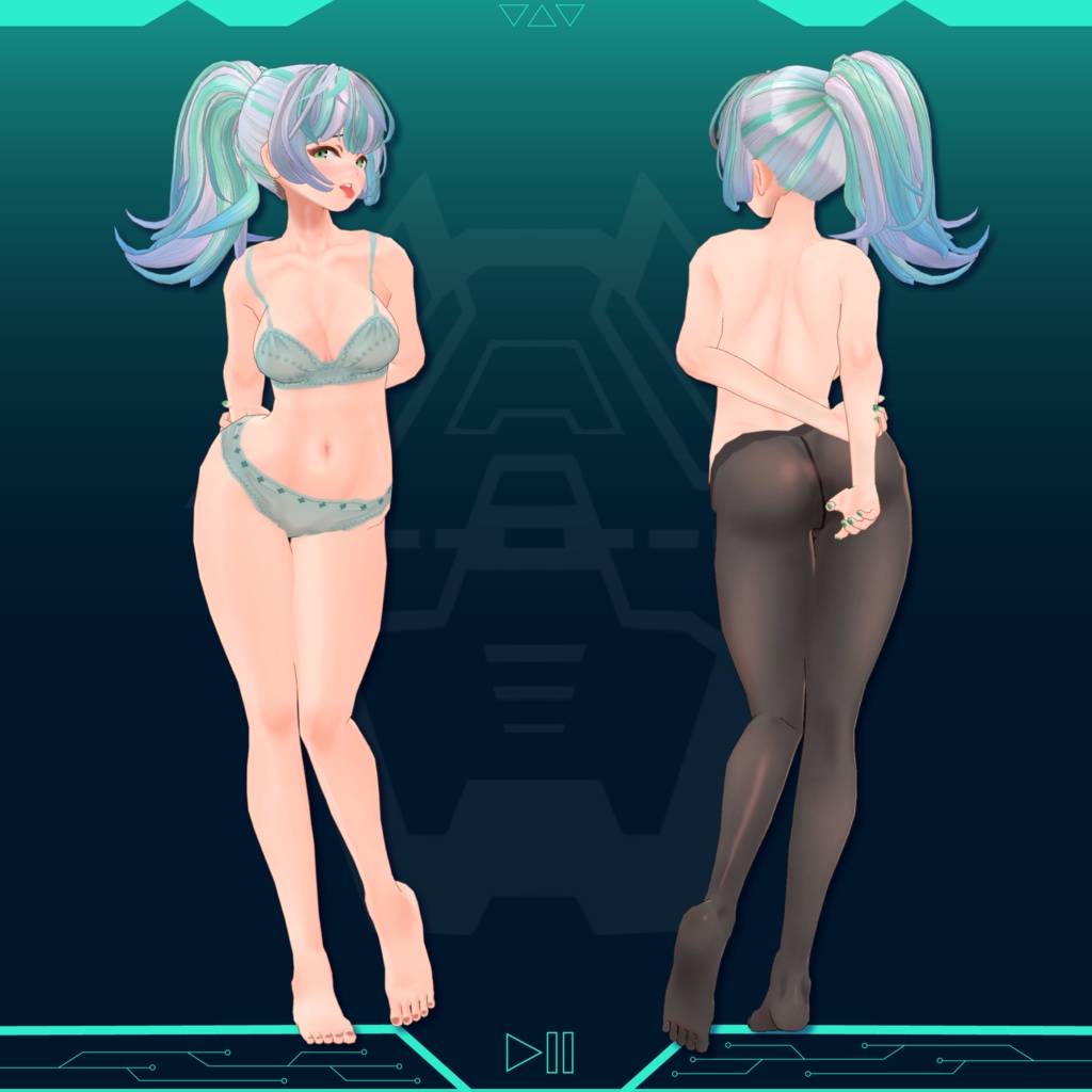 【サイバーパンクガールEri】オリジナル3Dアバター