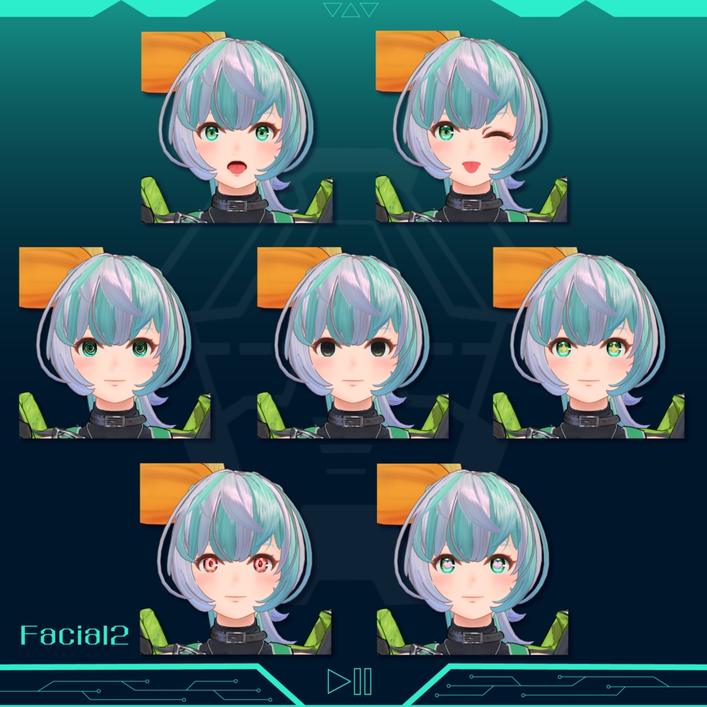 【サイバーパンクガールEri】オリジナル3Dアバター