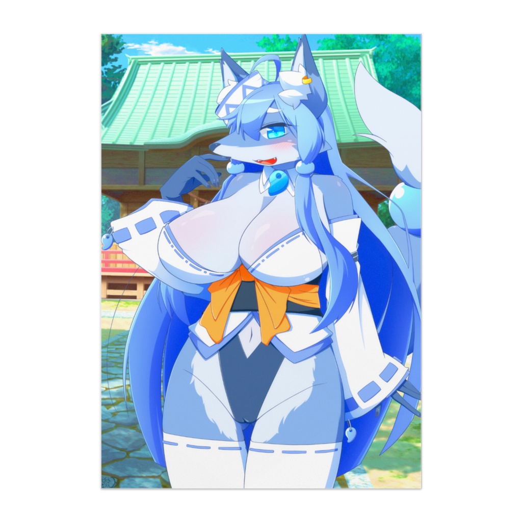 きつね巫女ポスター