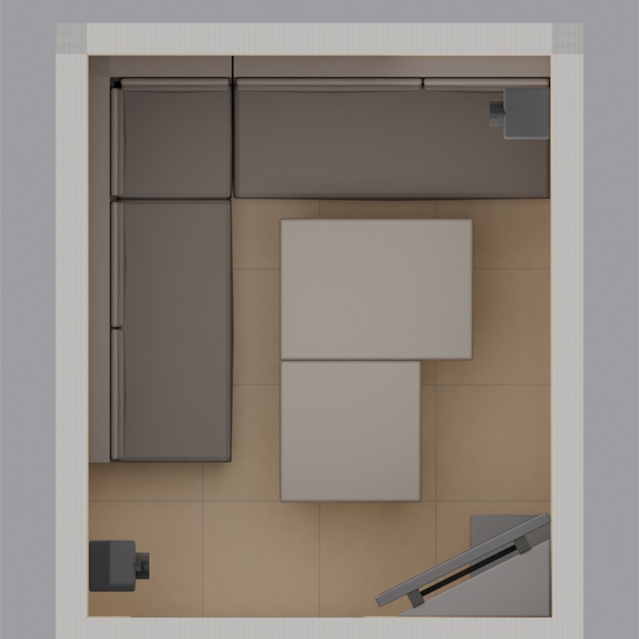 カラオケルーム背景3Dモデル｜4人用ルーム 一式