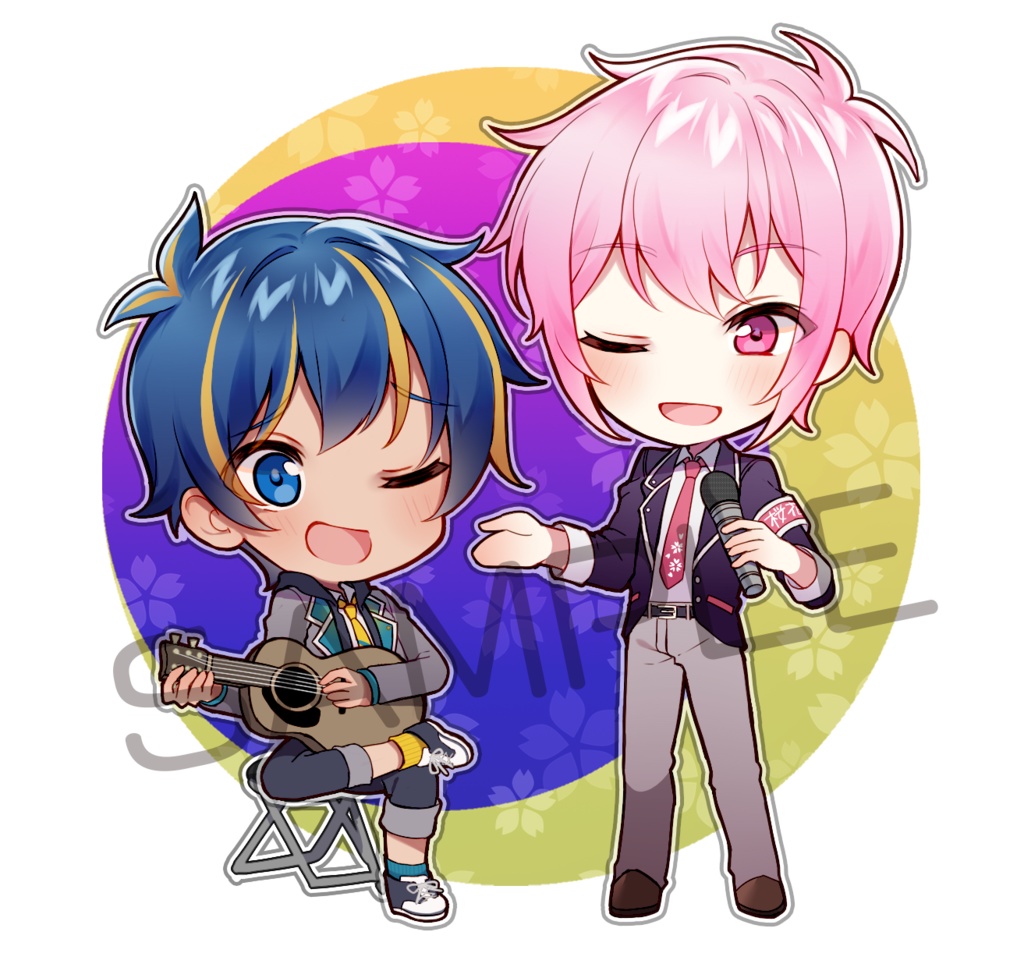 【非公式】月夜ソラ&夜桜カノンアクリルキーホルダー