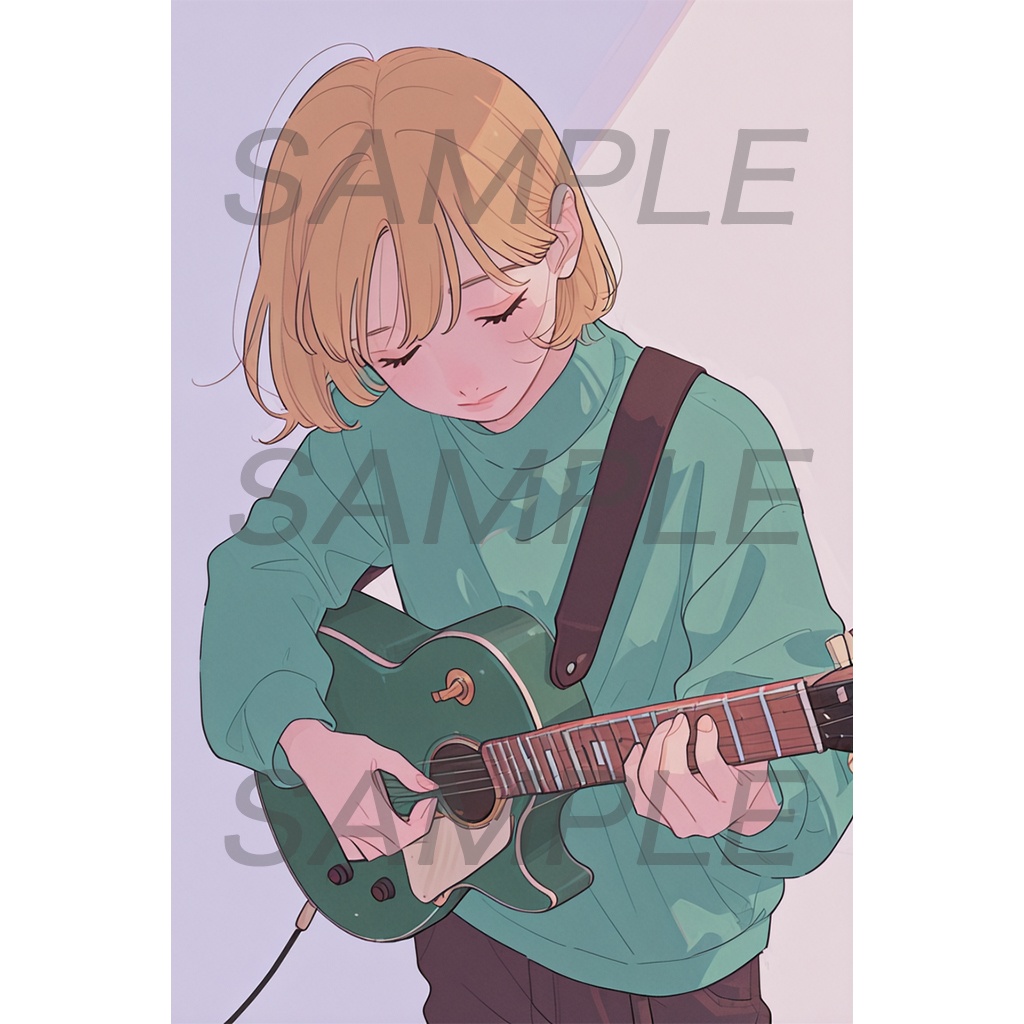 【アイコン/壁紙】ギター女子 No.1