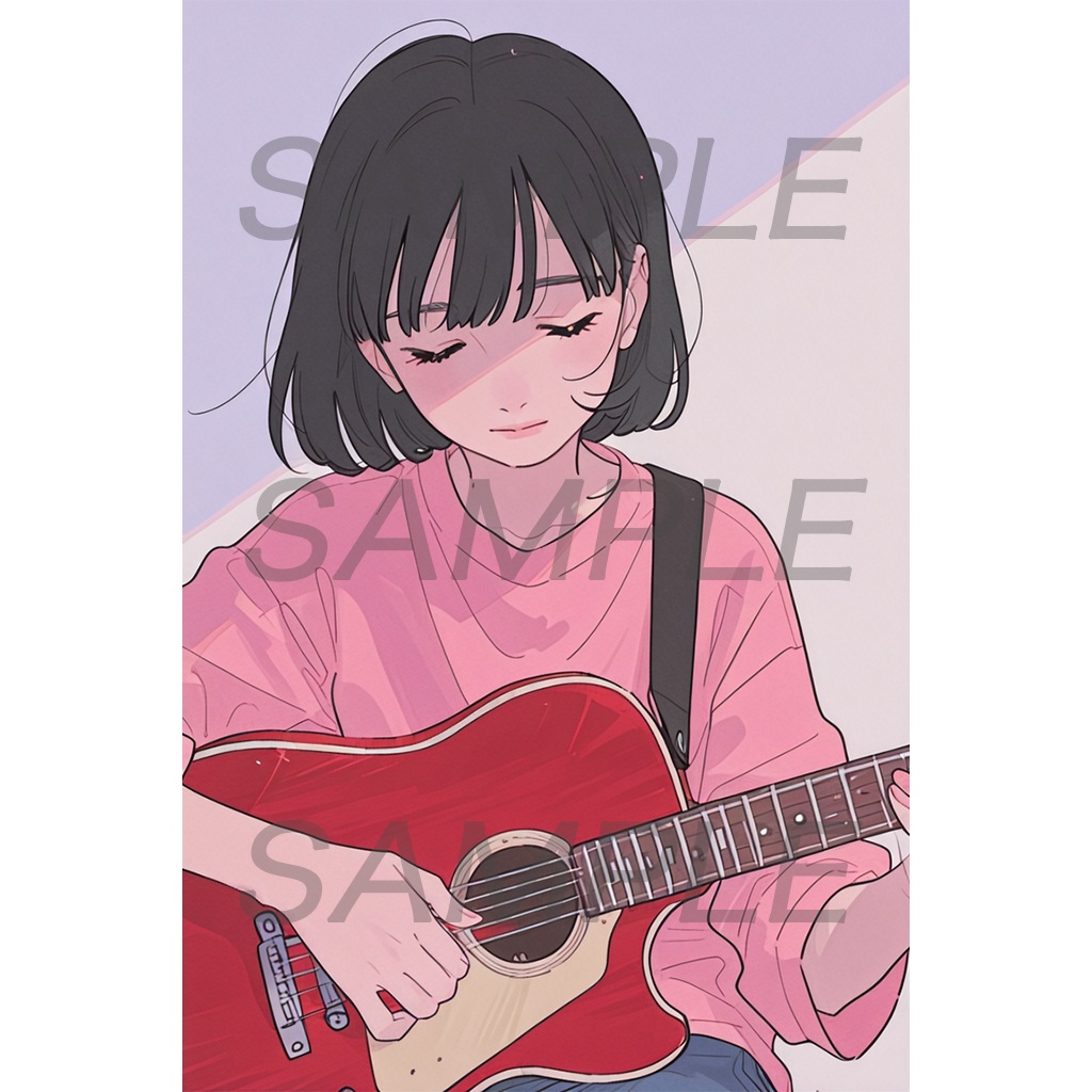 【アイコン/壁紙】ギター女子 No.4