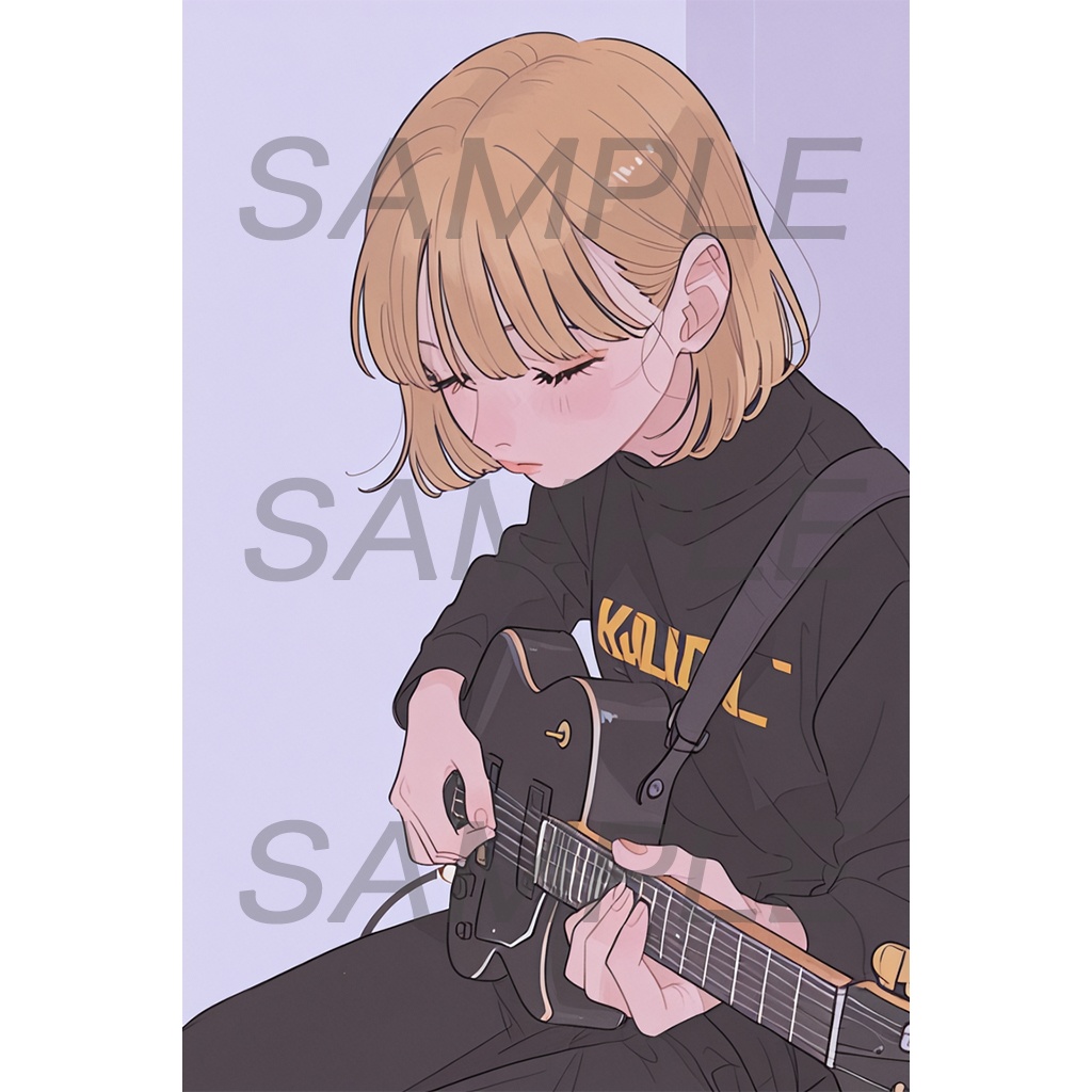 【アイコン/壁紙】ギター女子 No.7