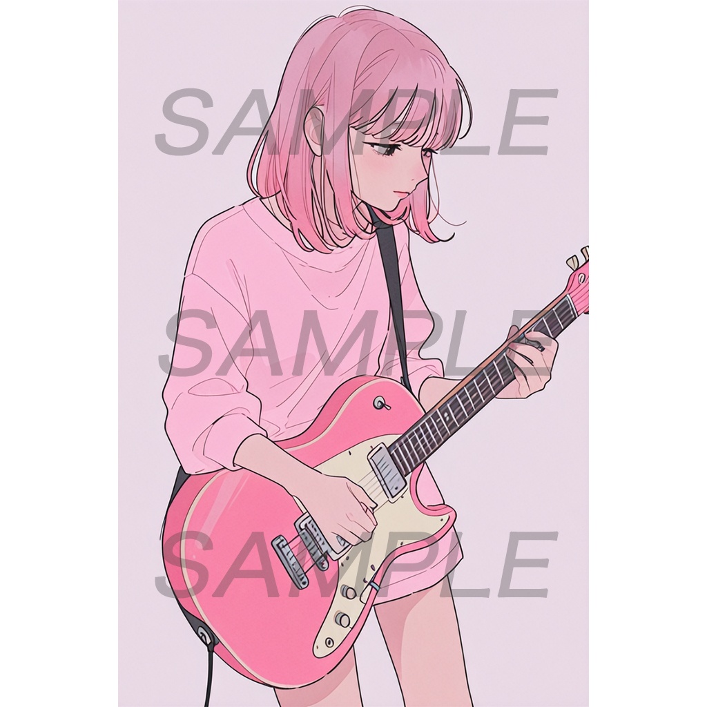 【アイコン/壁紙】ギター女子 No.8