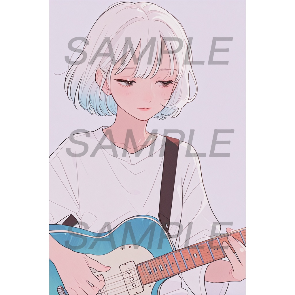 【アイコン/壁紙】ギター女子 No.9
