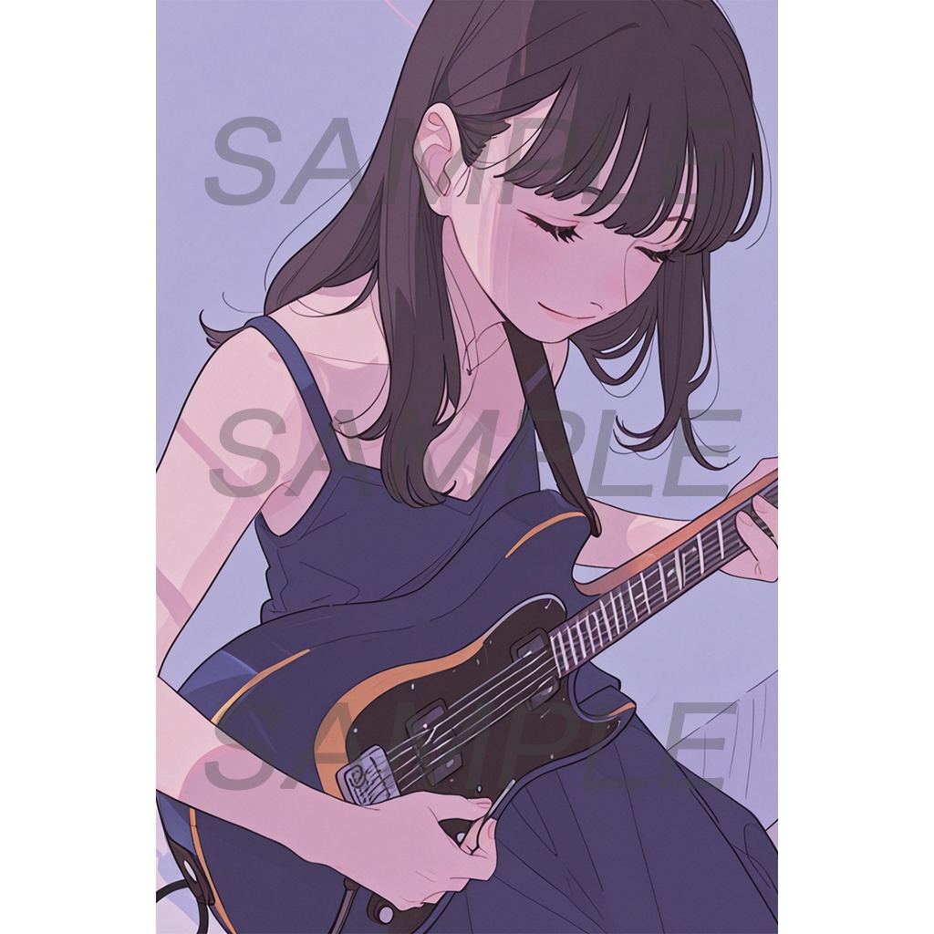 【アイコン/壁紙】ギター女子 No.11