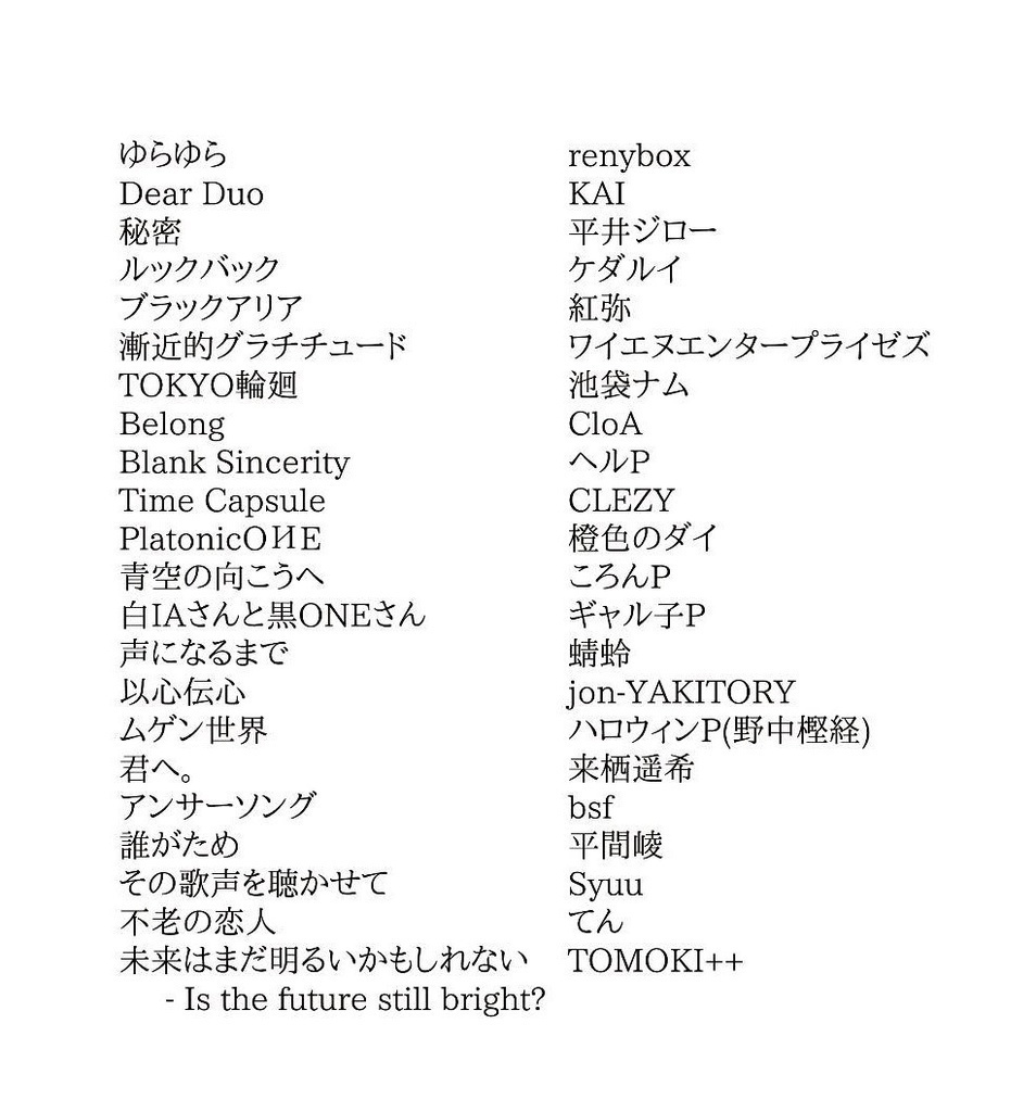 Dear ARIA【IA&ONEコンピアルバム ダウンロード版】