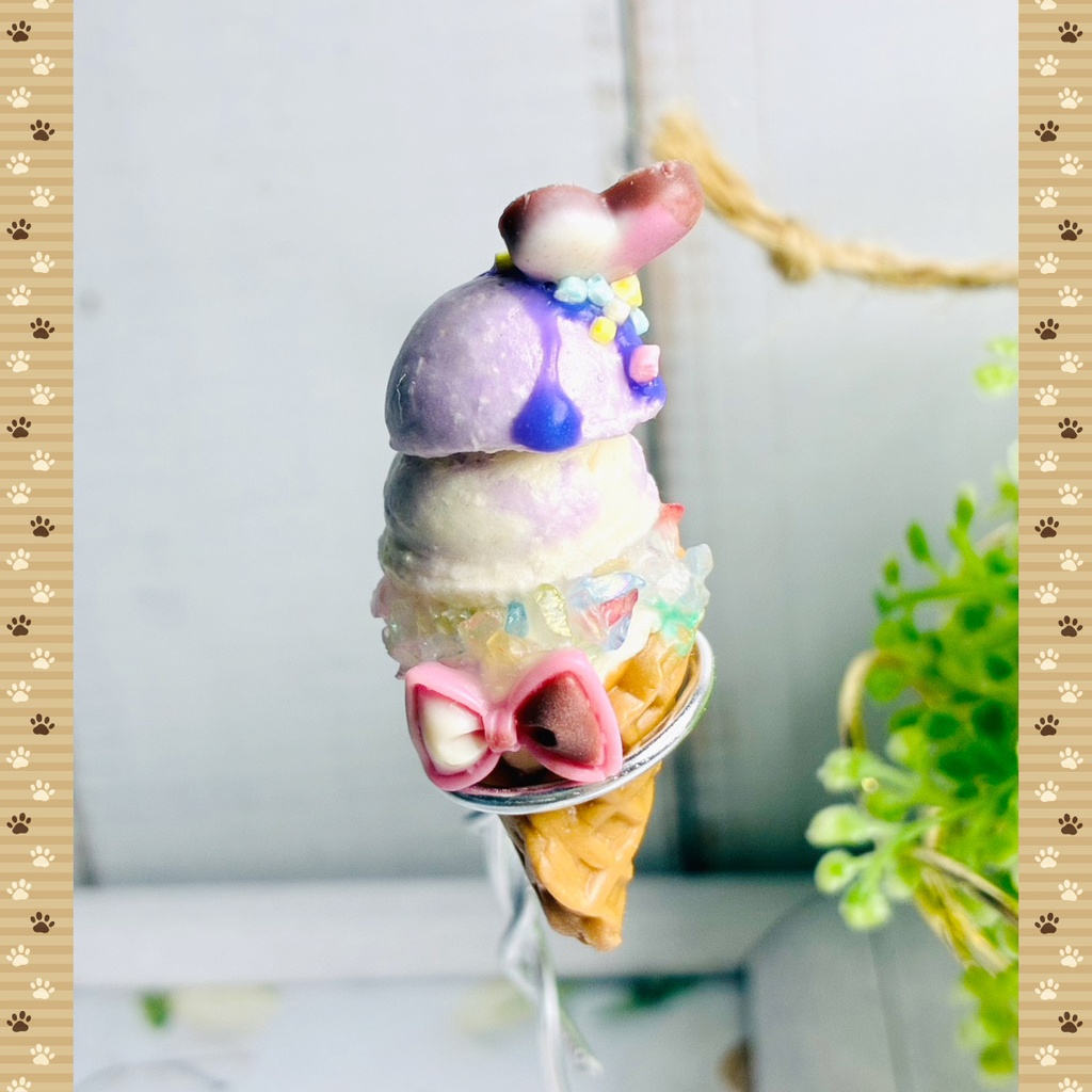 アイス【紫✖️白】ぬい小物
