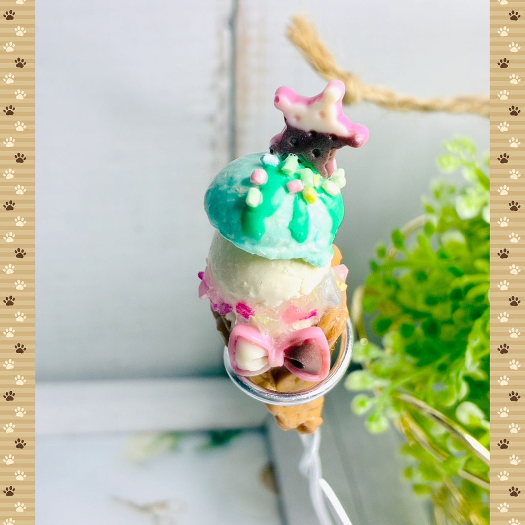 アイス【緑✖️白】ぬい小物