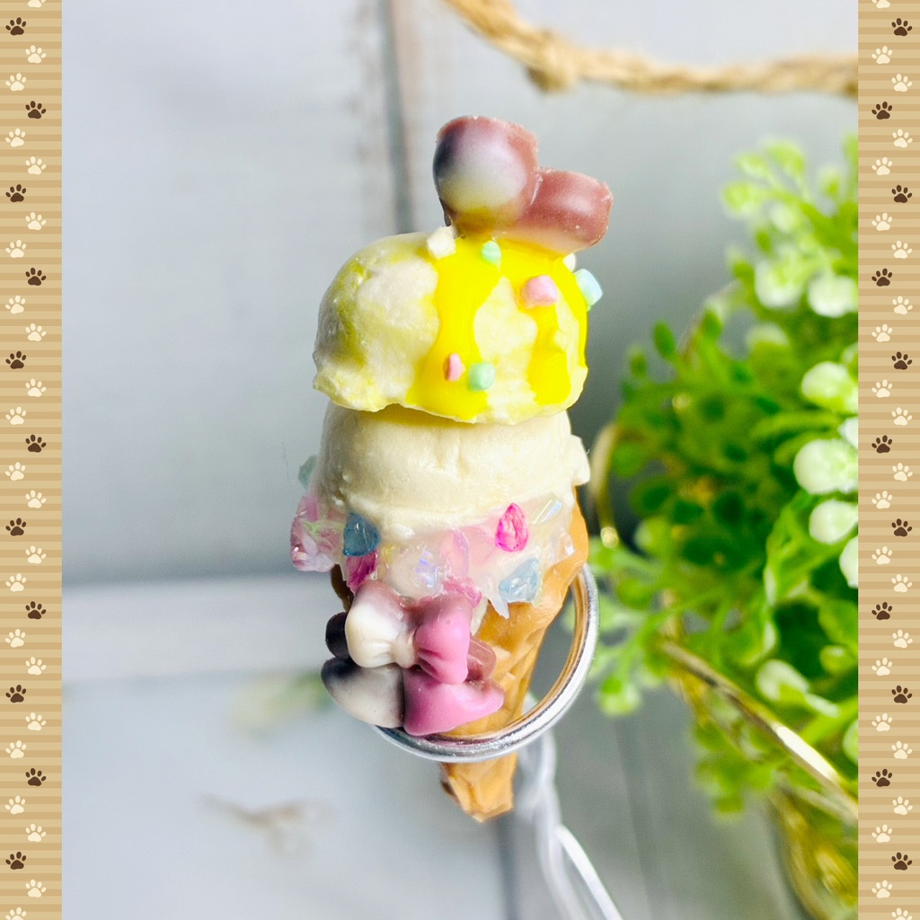 アイス【黄✖️白】ぬい小物