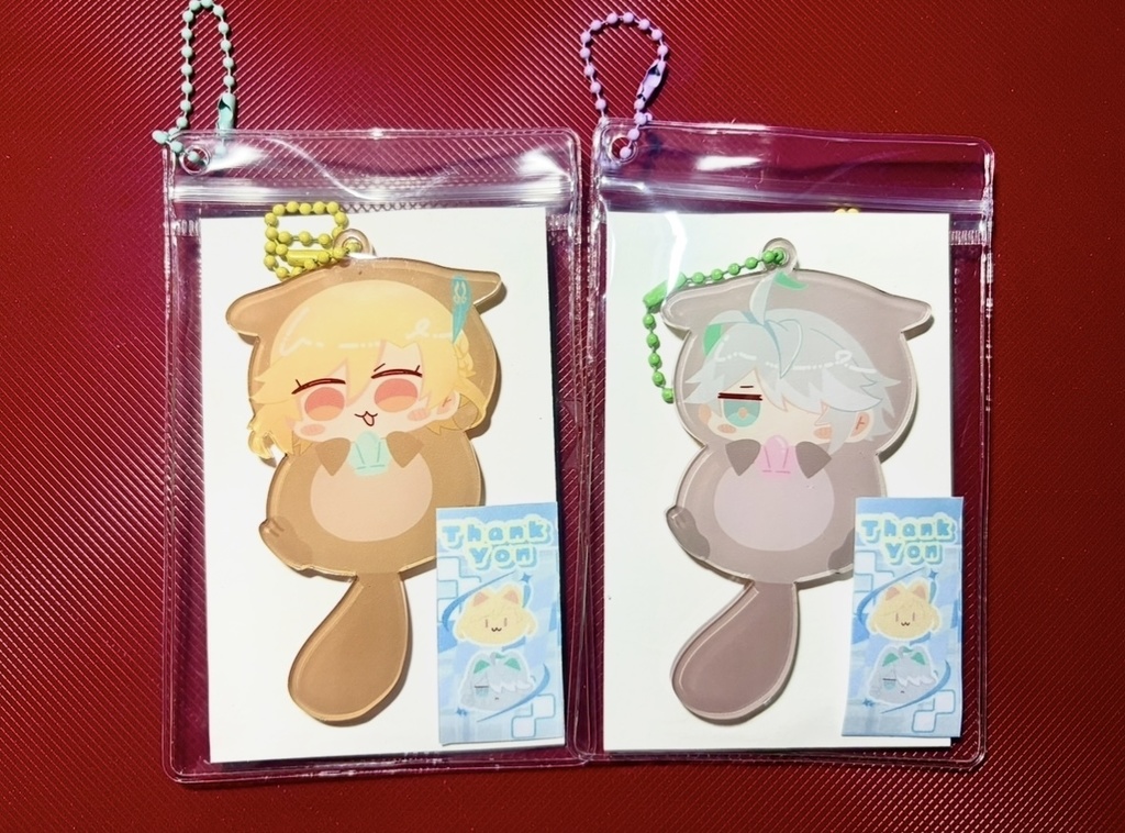 フチなしカヴェアルラッコアクキーホルダーセット