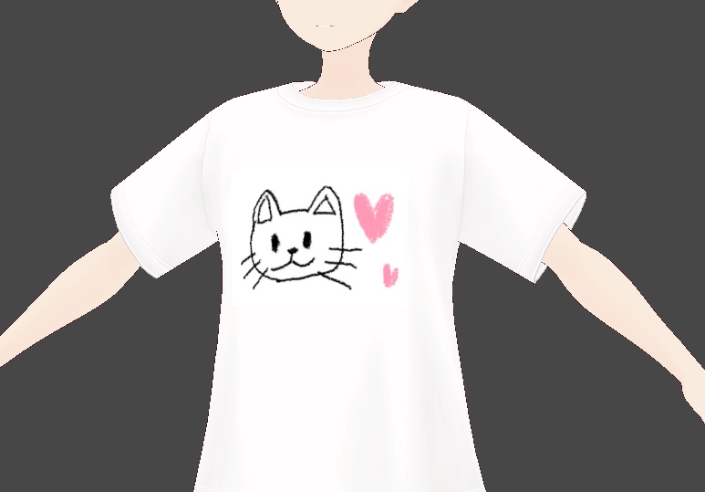 【無料】VRoid ねこさんTシャツ