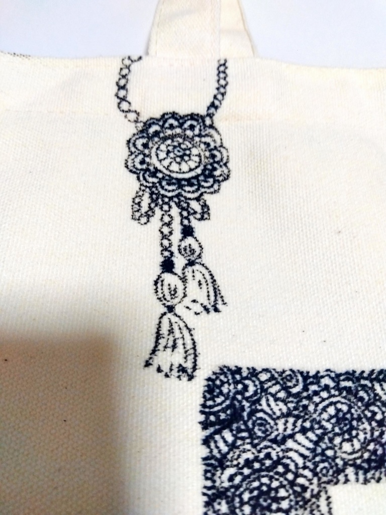 〖一点物〗手描きトートバッグ〈girl〉/No.0000