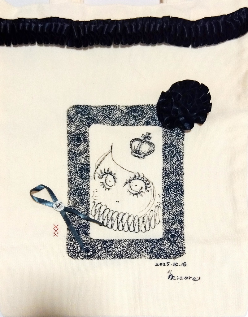 〖一点物〗手描きトートバッグ〈ｋｋｋ〉/No.0002