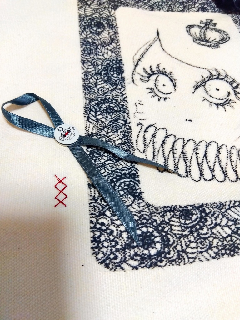 〖一点物〗手描きトートバッグ〈kkk〉/No.0002