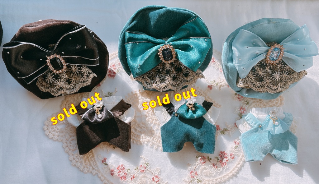 ぬい服　冬のサロペットセット