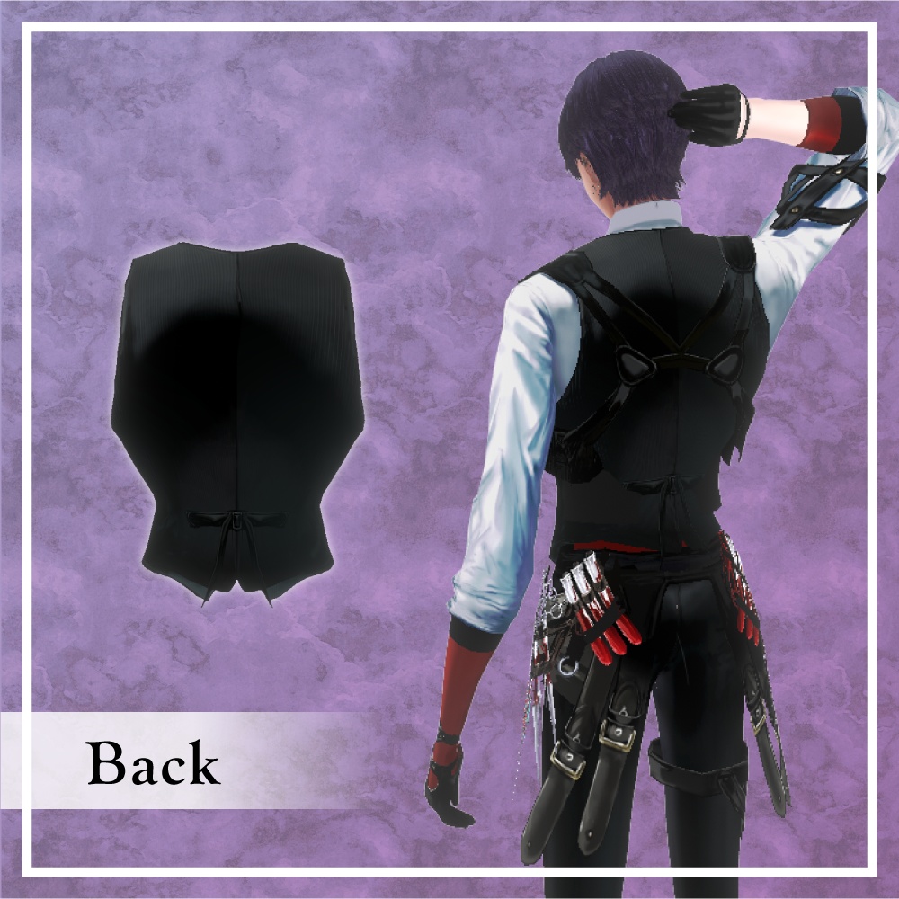 【VRoid正式版】姫野の襟付きベスト素材 Suit vest texture【waistcoat】