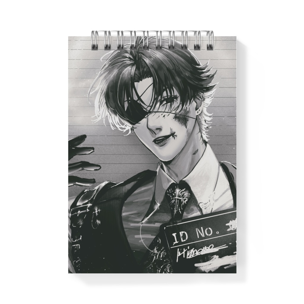 マグショット風 オリジナルミニメモ帳