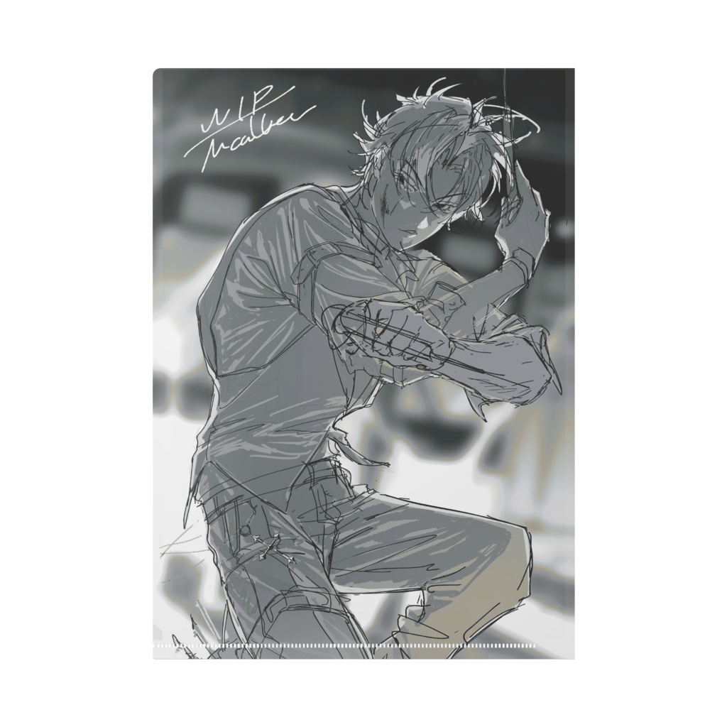 姫野クリアファイル(表:完成絵/裏:ラフ)