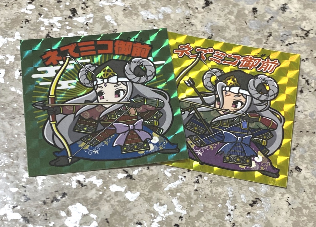 【エトセトランド EXシール】ネズミコ御前 スクエアプリズムシール2枚セット