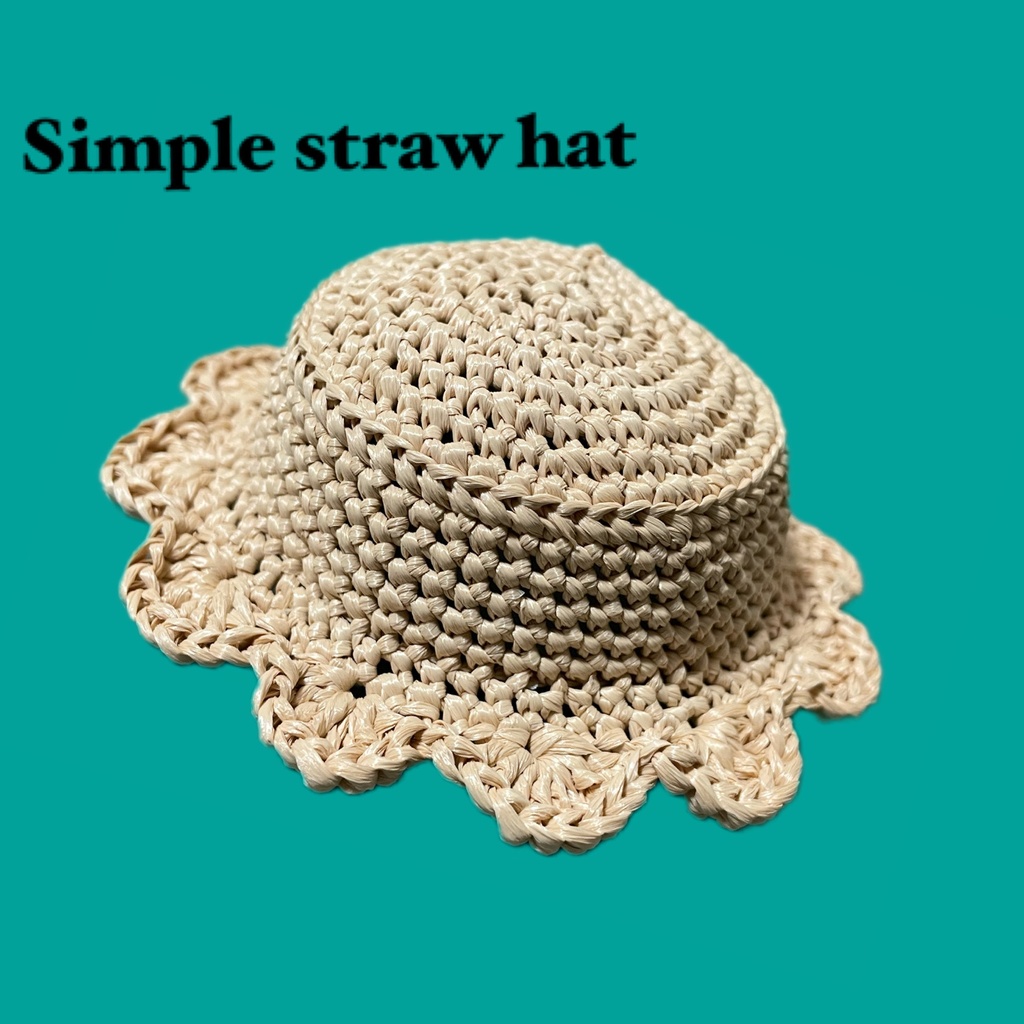 Simple straw hat (ベージュ)