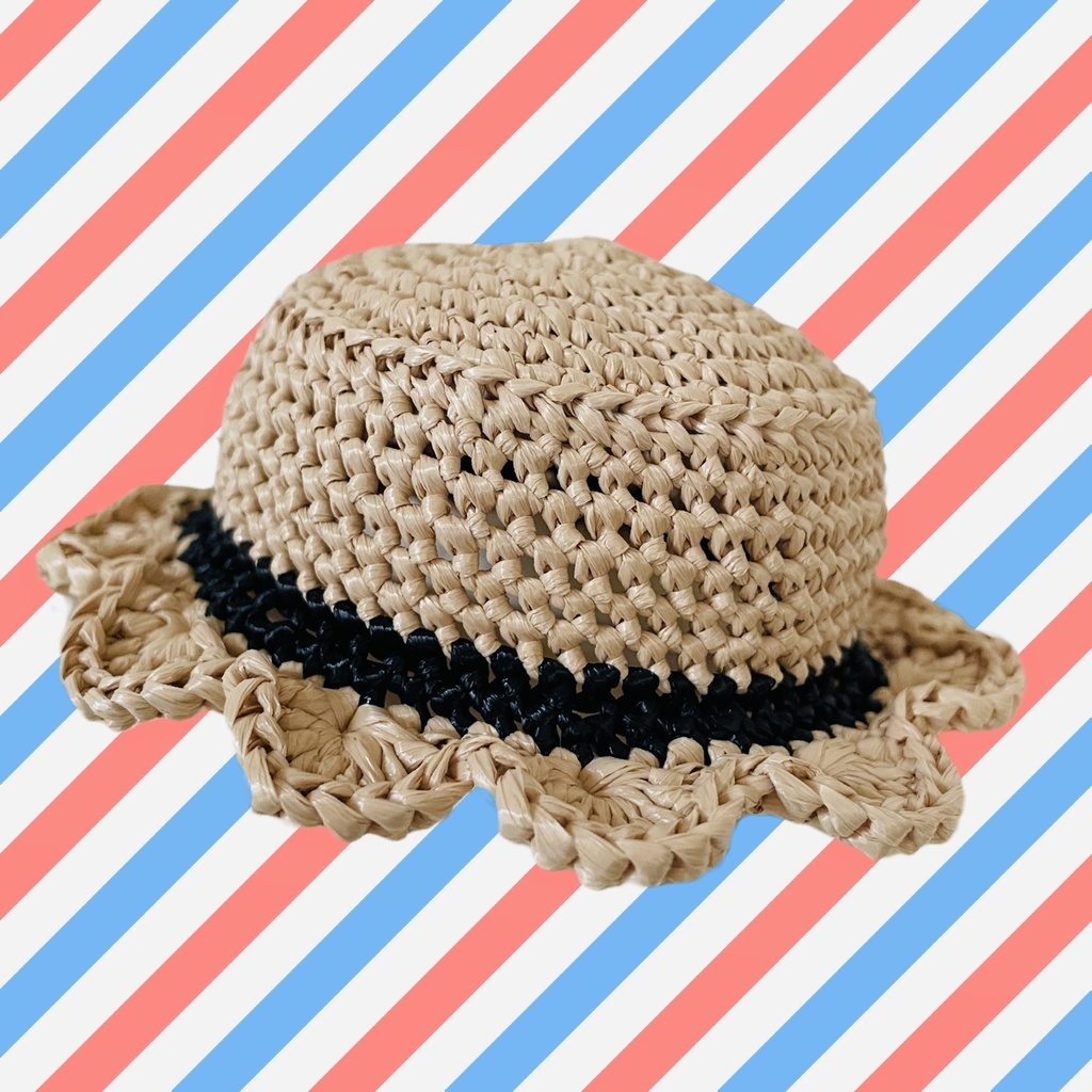 straw hat(BLACK)