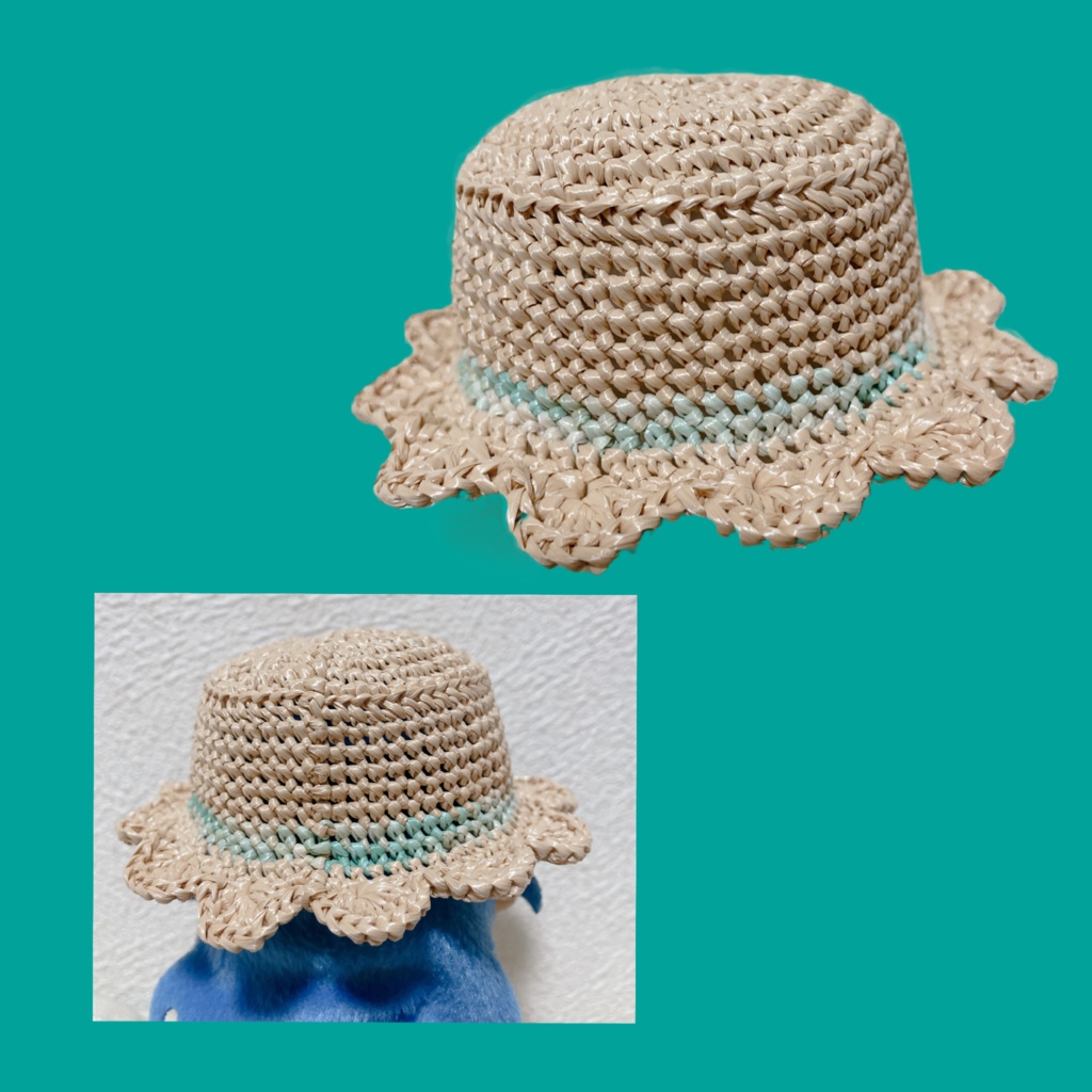 straw hat(mint marble)