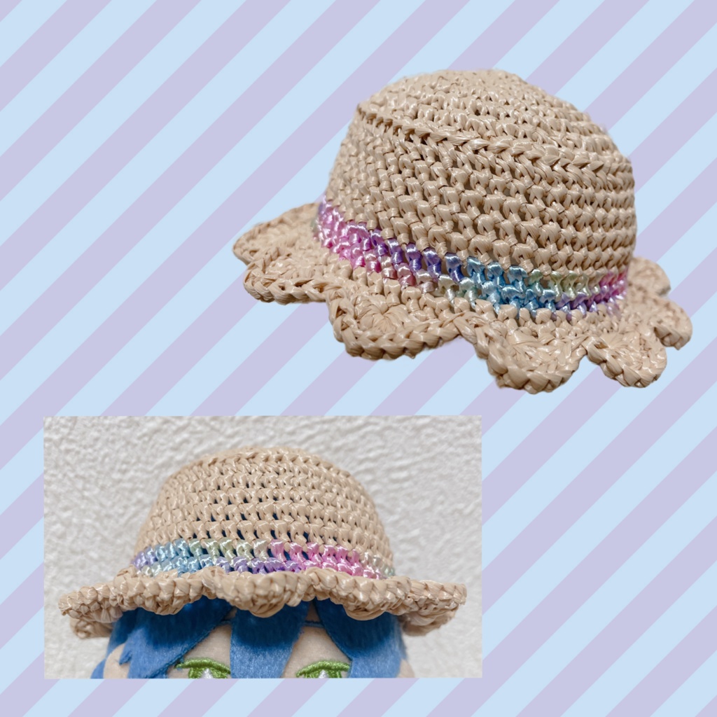 straw hat(rainbow)