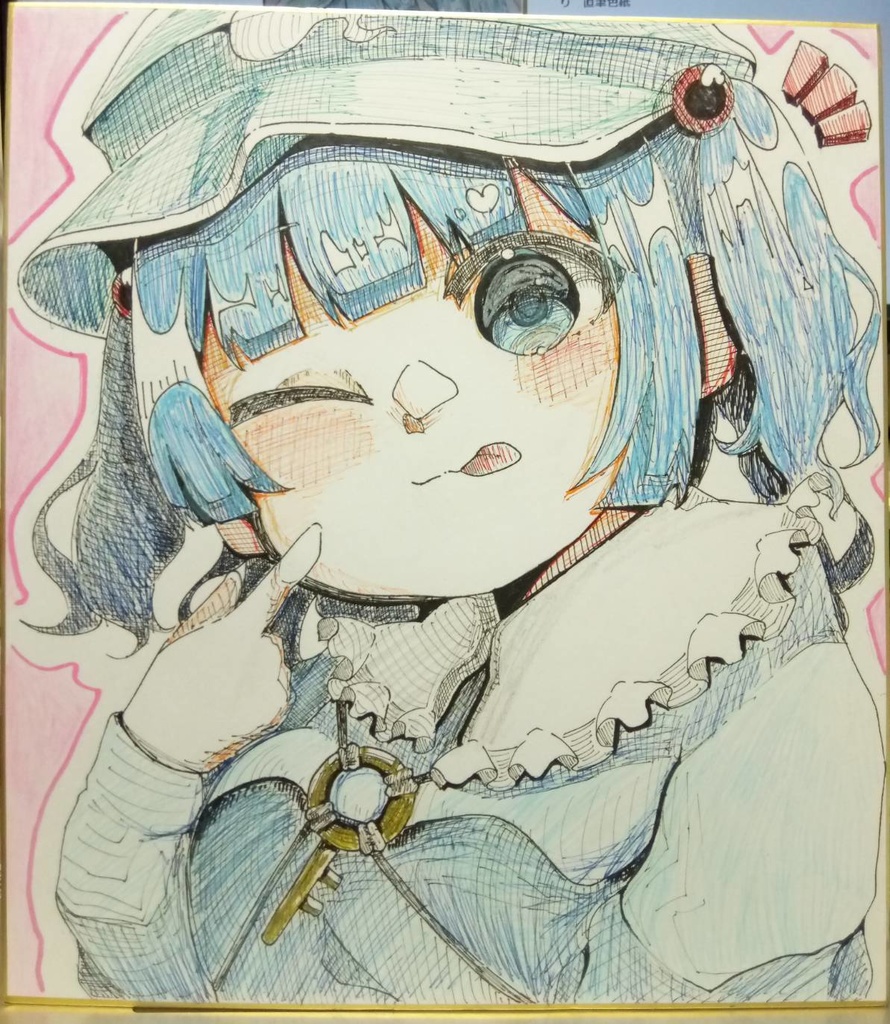 【東方Project】河城にとり　直筆色紙
